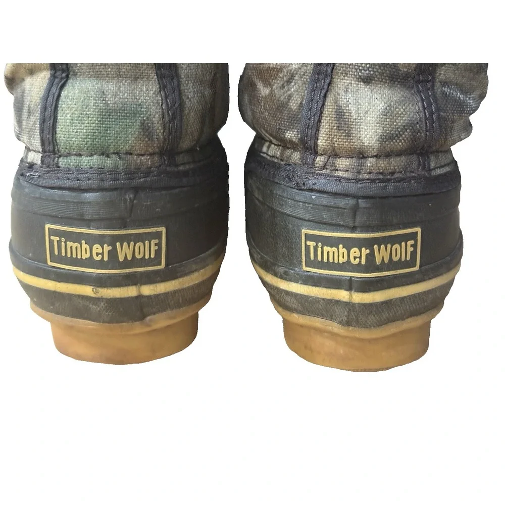 Timber Wolf‎ Thermolite Camo Hunting Boots Men's Sz 5 Lace Up